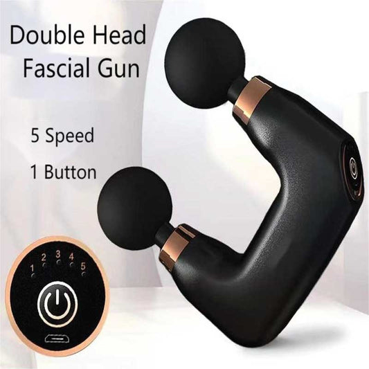 Double Headed Fascia Gun / ডাবল হেড ডিপ টিস্যু ম্যাসেজ গান