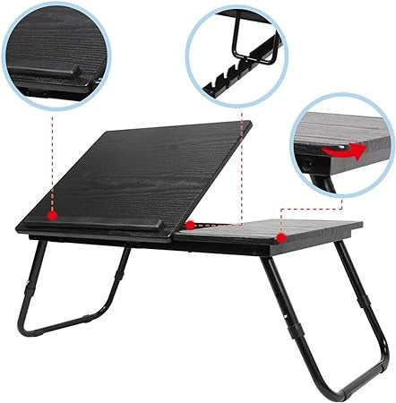 Fold-able Double Head Laptop Table / ফোল্ডেবল ডাবল হেড ল্যাপটপ টেবিল