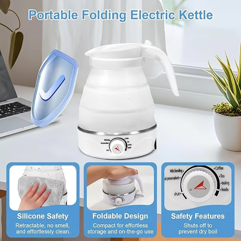Foldable Travel Electric Kettle / ফোল্ডেবল ট্রাভেল ইলেকট্রিক কেটলি