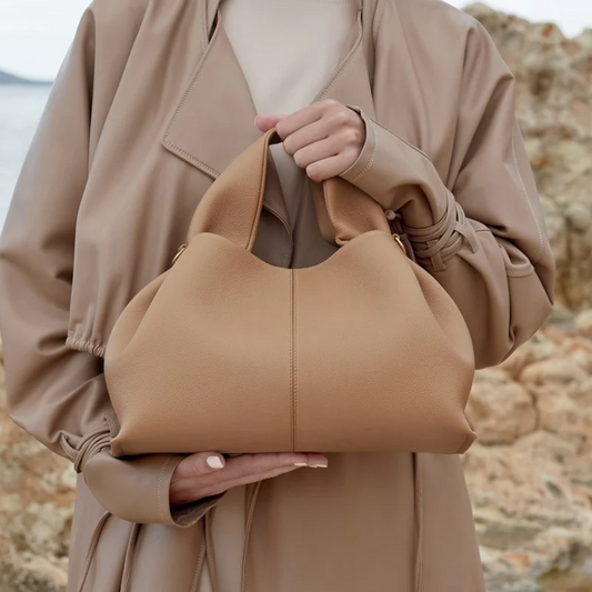French Style PU Leather Dumpling Luxury Ladies Handbag