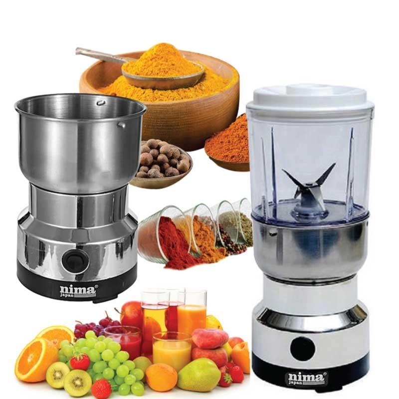 Nima 2 in 1 Electric Spice Grinder and Blender / রিচার্জেবল জুম এলইডি টর্চ – ব্যাটারি সহ