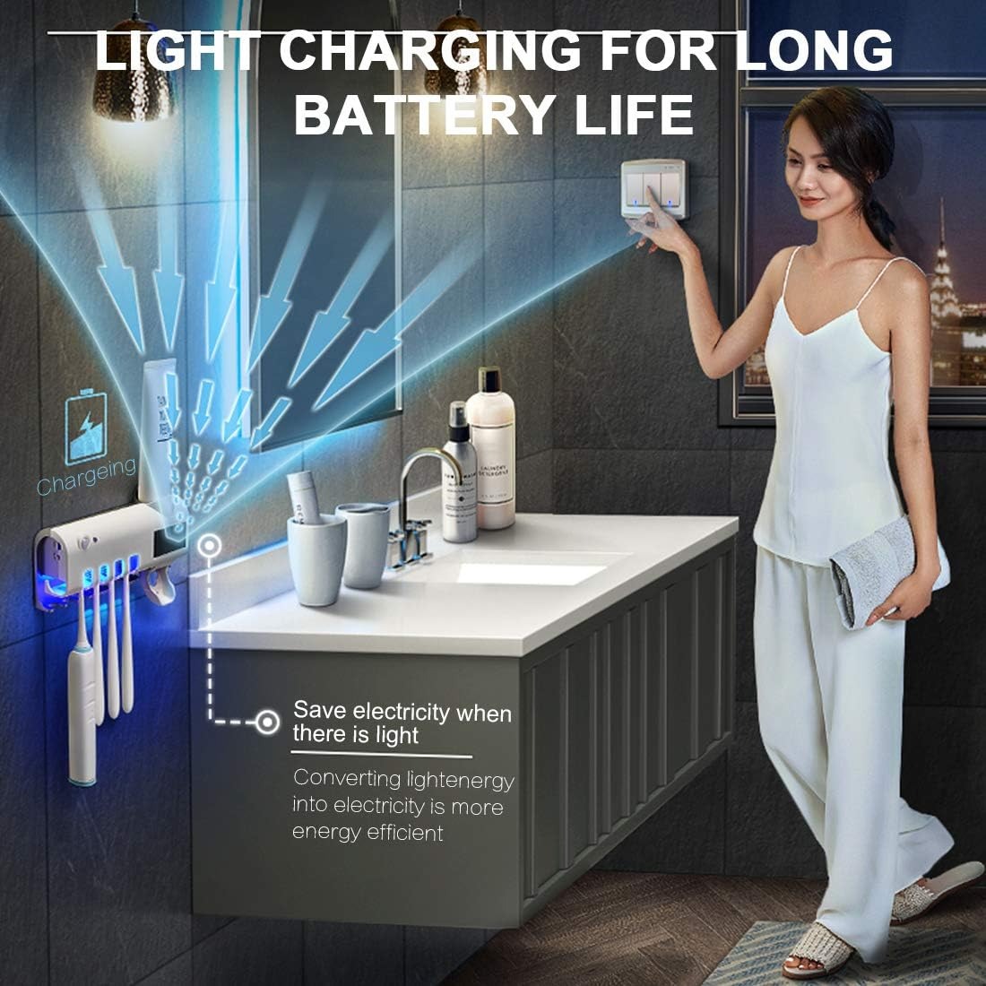 অটোমেটিক UV জীবাণুনাশক টুথব্রাশ হোল্ডার — সম্পূর্ণ হাইজেনিক ও স্মার্ট বাথরুম সলিউশন