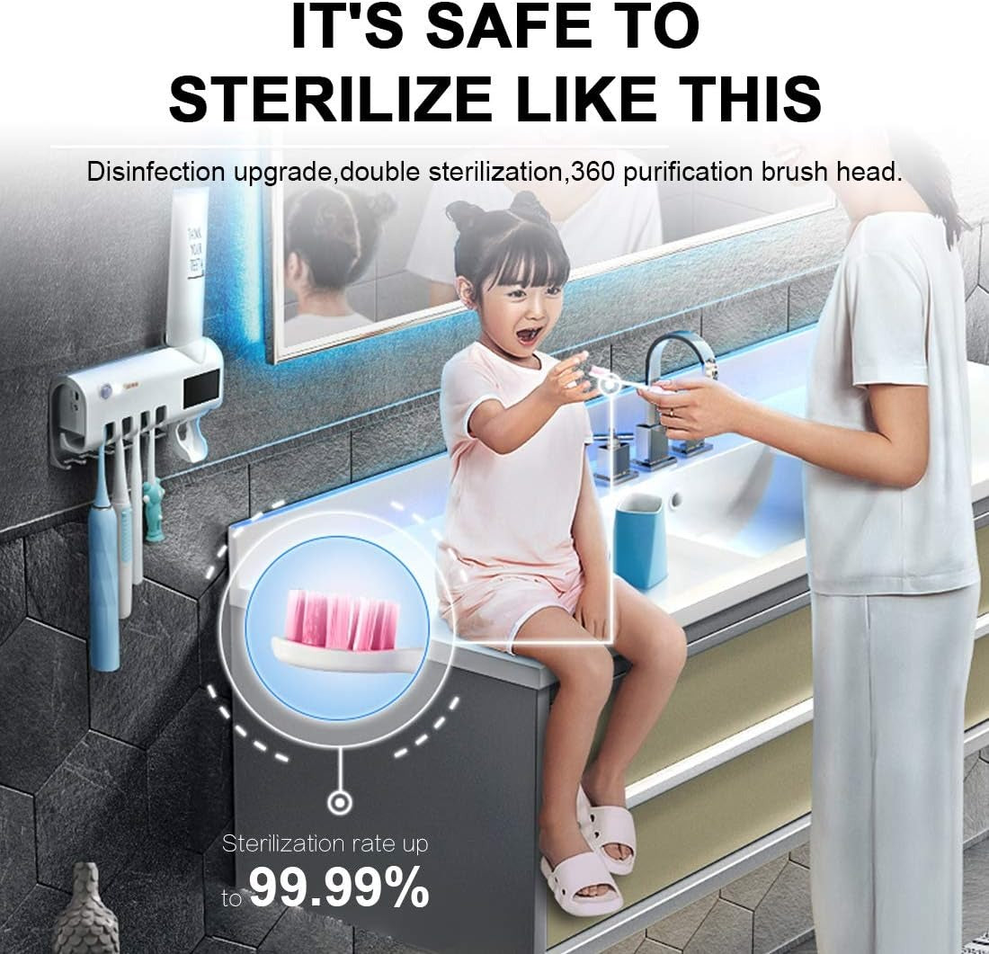 অটোমেটিক UV জীবাণুনাশক টুথব্রাশ হোল্ডার — সম্পূর্ণ হাইজেনিক ও স্মার্ট বাথরুম সলিউশন