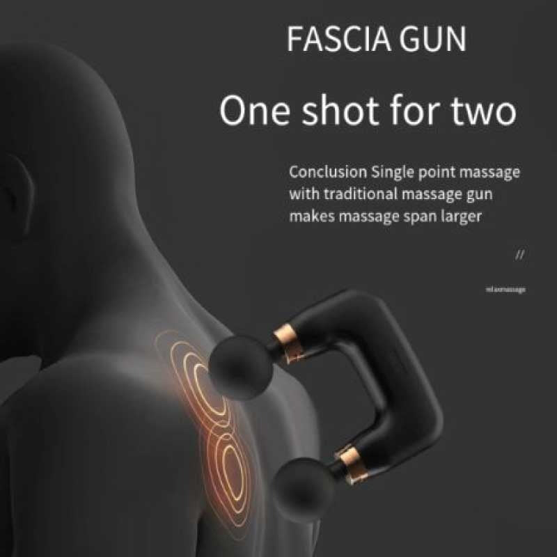 Double Headed Fascia Gun / ডাবল হেড ডিপ টিস্যু ম্যাসেজ গান