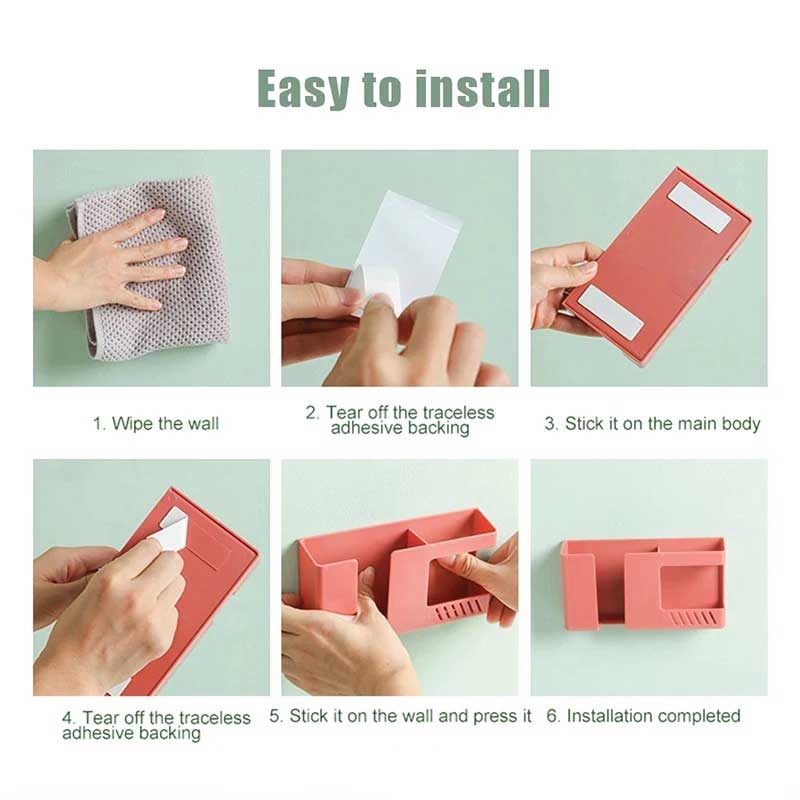 Wall Mounted Double Layer Phone Holder / দেয়ালে লাগানো দুই-স্তরের ফোন হোল্ডার