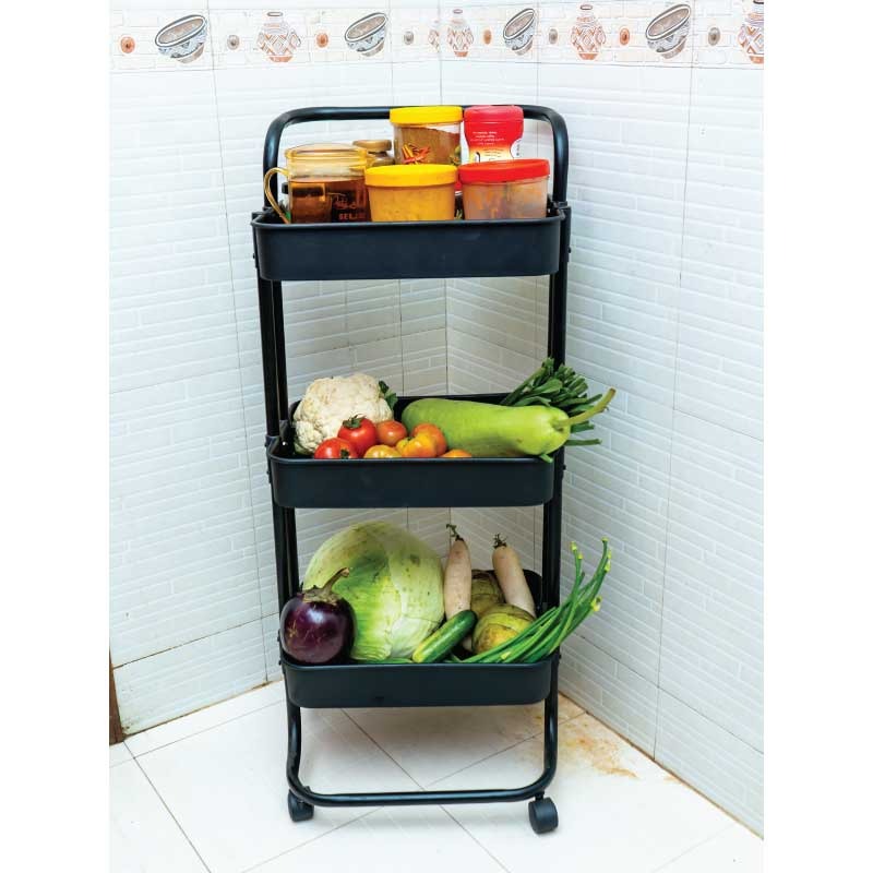 3 Layer Multipurpose Trolley Rack / ৩ স্তরের মাল্টিপারপাস ট্রলি র‍্যাক
