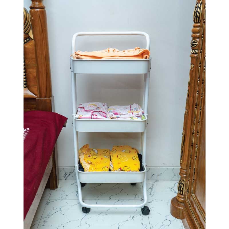 3 Layer Multipurpose Trolley Rack / ৩ স্তরের মাল্টিপারপাস ট্রলি র‍্যাক