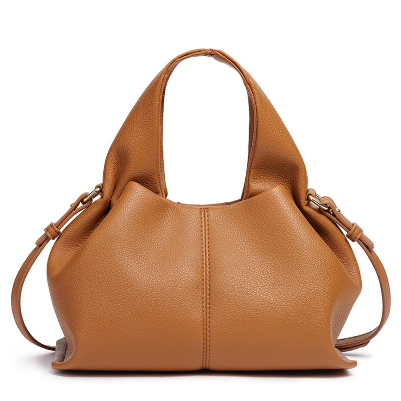 French Style PU Leather Dumpling Luxury Ladies Handbag