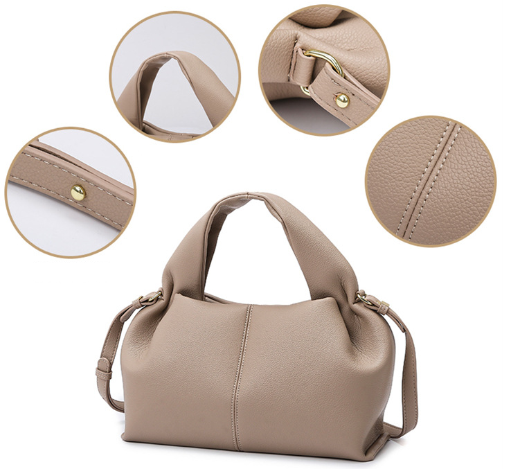 French Style PU Leather Dumpling Luxury Ladies Handbag