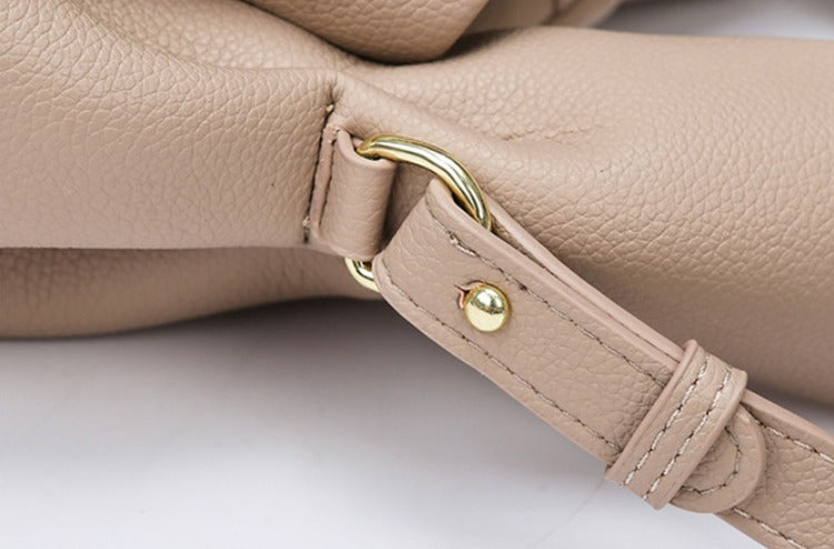 French Style PU Leather Dumpling Luxury Ladies Handbag