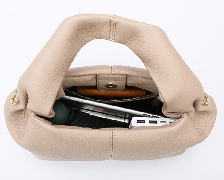 French Style PU Leather Dumpling Luxury Ladies Handbag