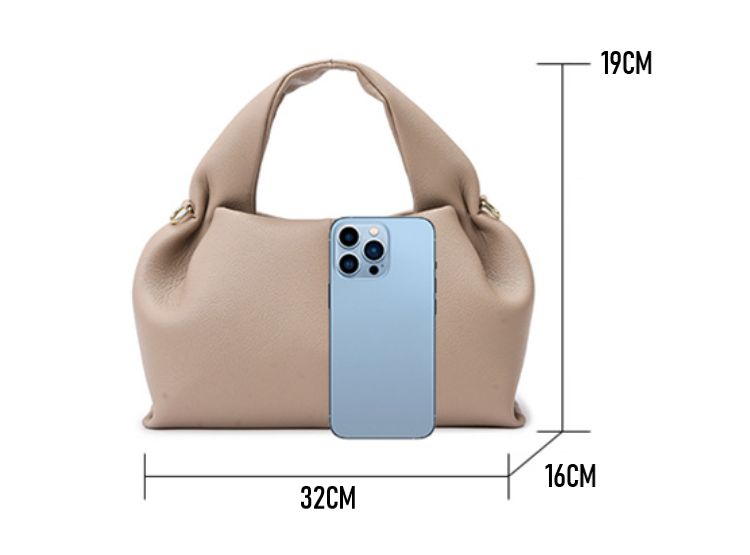 French Style PU Leather Dumpling Luxury Ladies Handbag