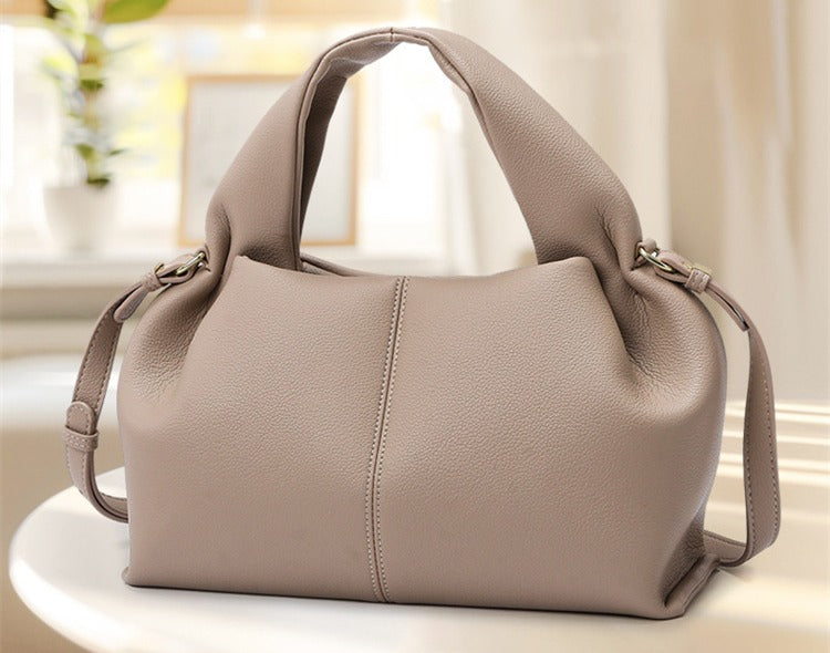 French Style PU Leather Dumpling Luxury Ladies Handbag