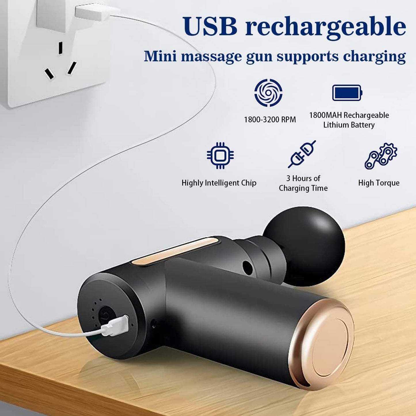 Massage Gun (Mini) / পোর্টেবল ম্যাসাজ গান