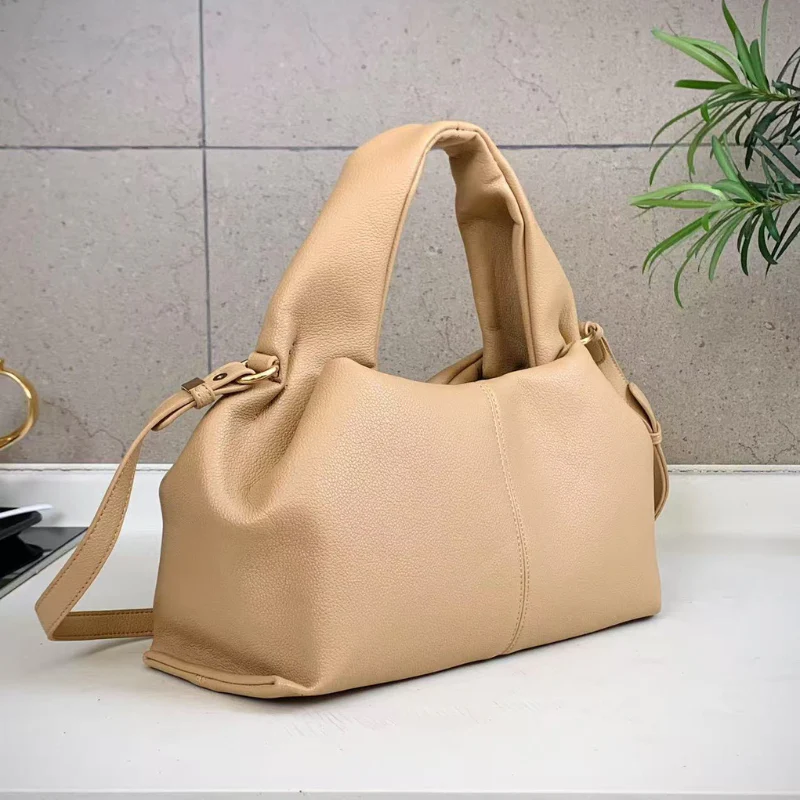 French Style PU Leather Dumpling Luxury Ladies Handbag